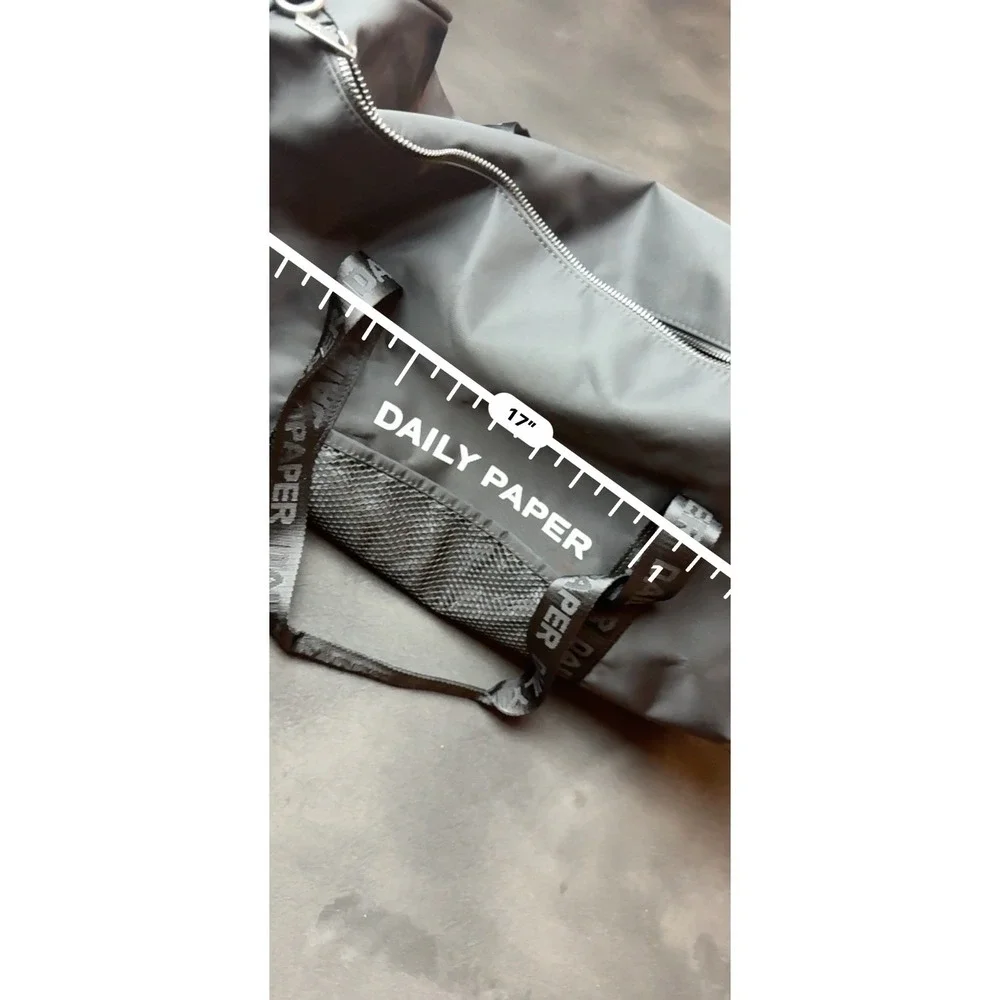 Daily Paper Duffle Bag Black Nylon Travel Gym Weekender Streetwear Logo Large